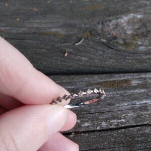 Colleen Lopez 11 Points Genuine Champagne Diamond Sterling Stacking Band Size 10